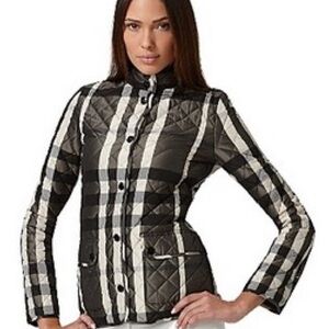 Burberry Puffer Quilt Plaid Barn Jacket